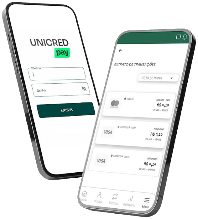 App Unicred Pay Lojista no celular